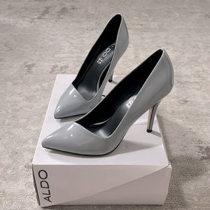 Ocaria Aldo Slate Grey heels.